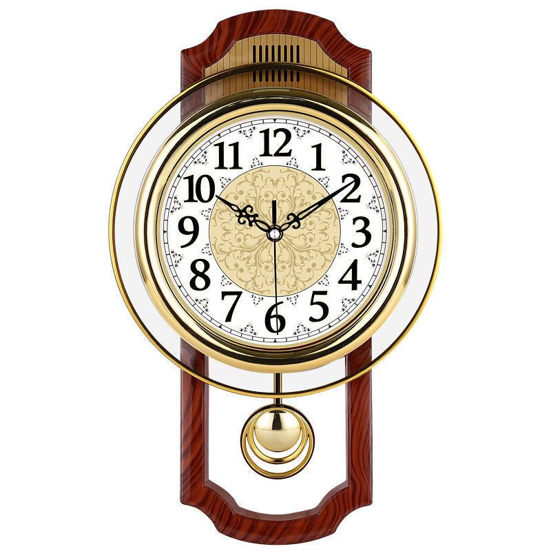 Orologio da parete Scacchiera rossa dorato