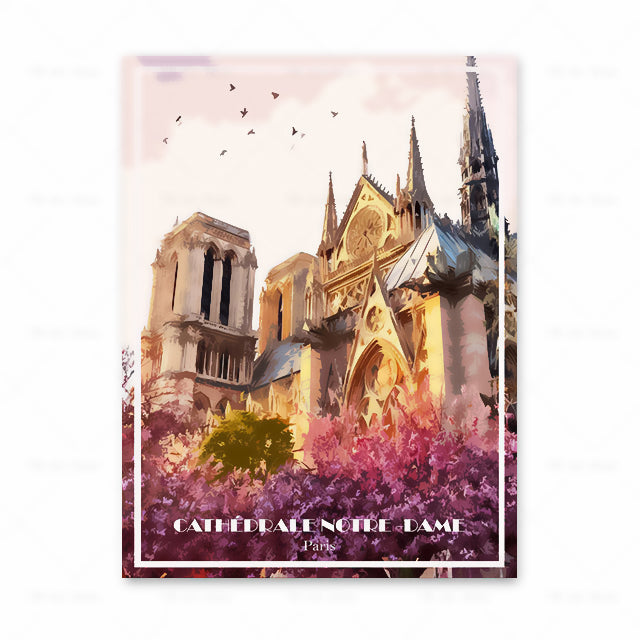 Poster set cinque città europee cornice