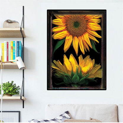Quadro ricamo Girasole