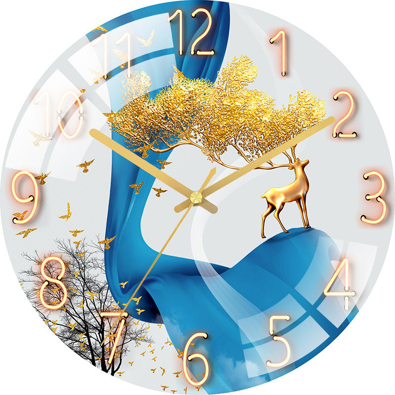 Orologio da parete Cervo albero floreale