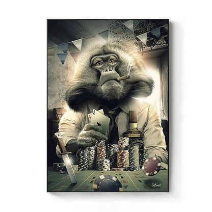 Quadro animali in smoking