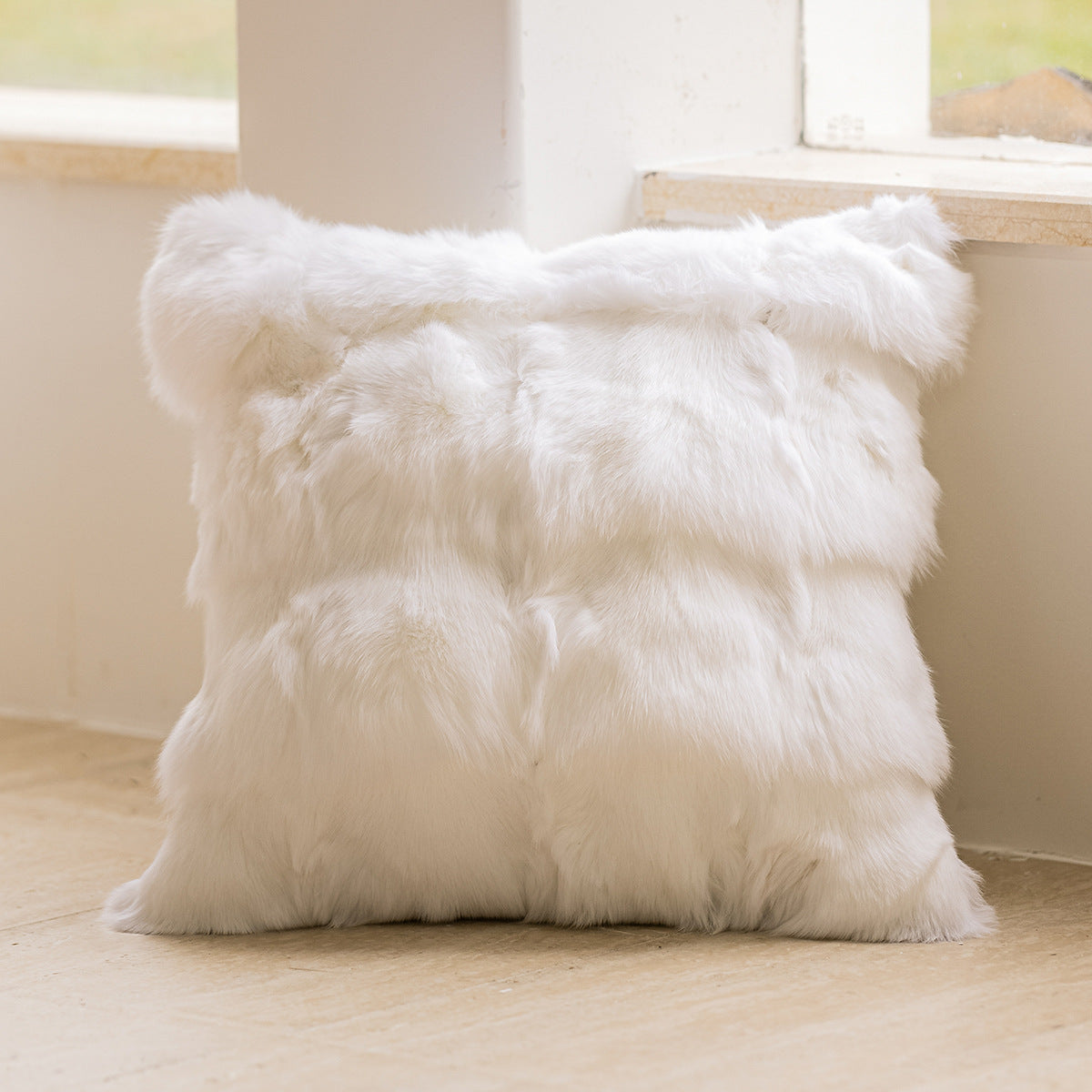 Fodera Cuscino Quadretti Crema