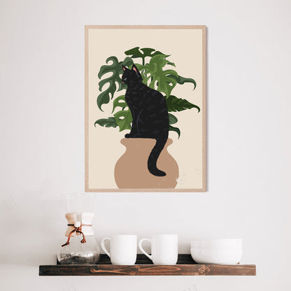 Quadro gatti piante