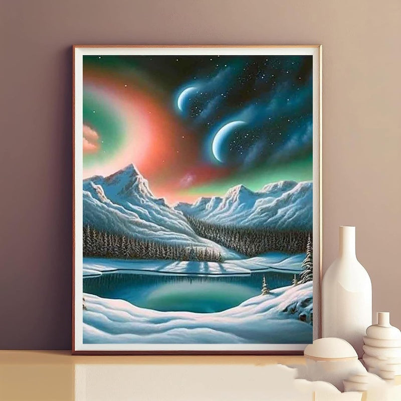 Quadro diamanti notte marina