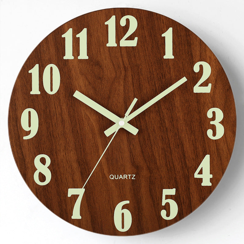 Orologio da parete Legno numeri neon