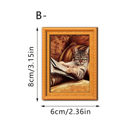 Cornice legno gatti dipinti