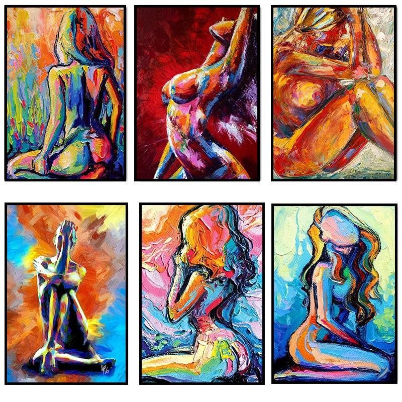 Quadro astratto figure femminili
