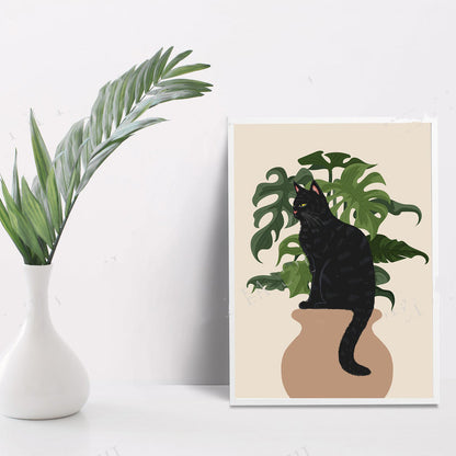 Quadro gatti piante