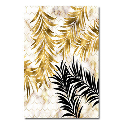 Quadro monstera piume nordico