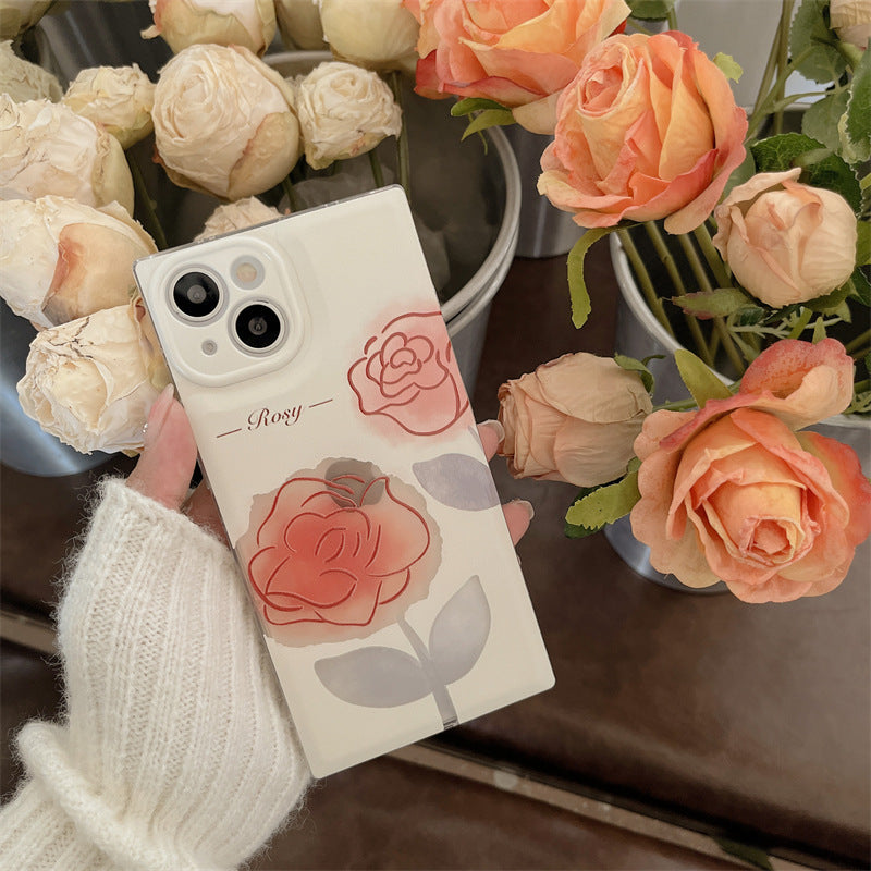 Catena telefono rose dipinto
