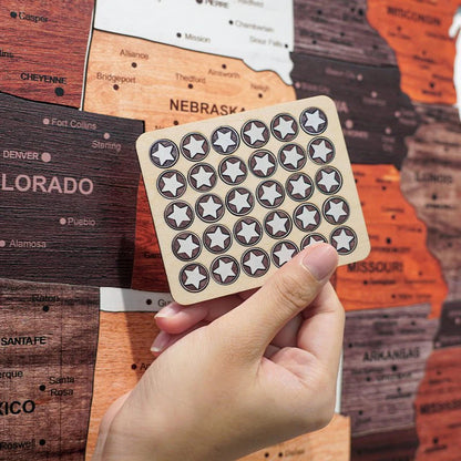 Puzzle mappa mondo legno