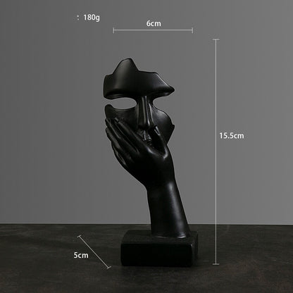 Sculture volti dorate emozioni tre