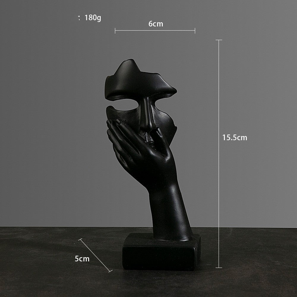 Sculture volti dorate emozioni tre
