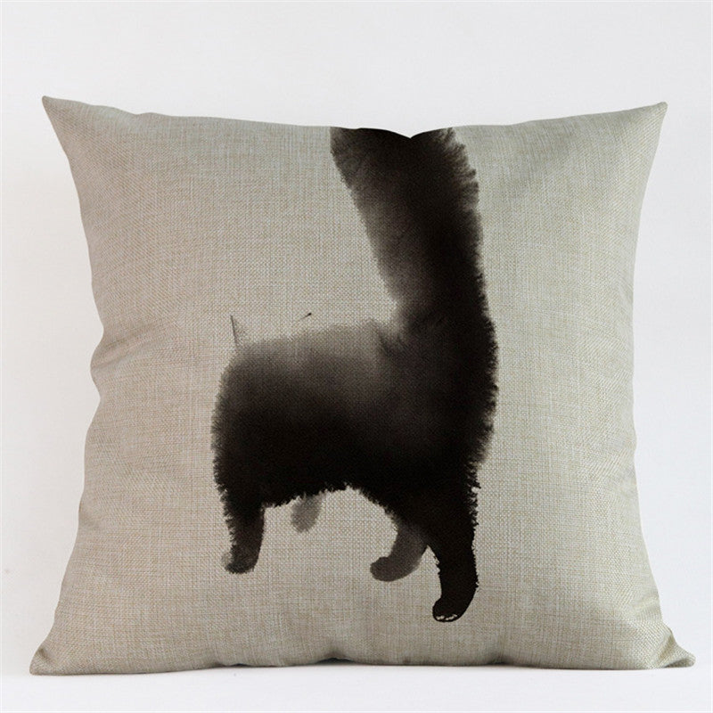 Copri cuscino gatto nero e bianco