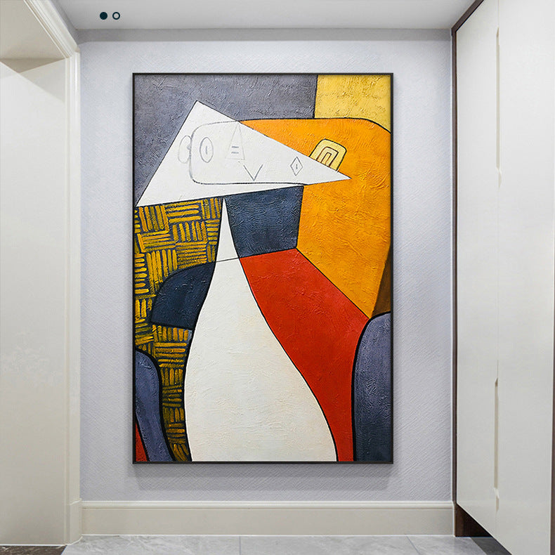 Coppia quadri astratti - tema cuore