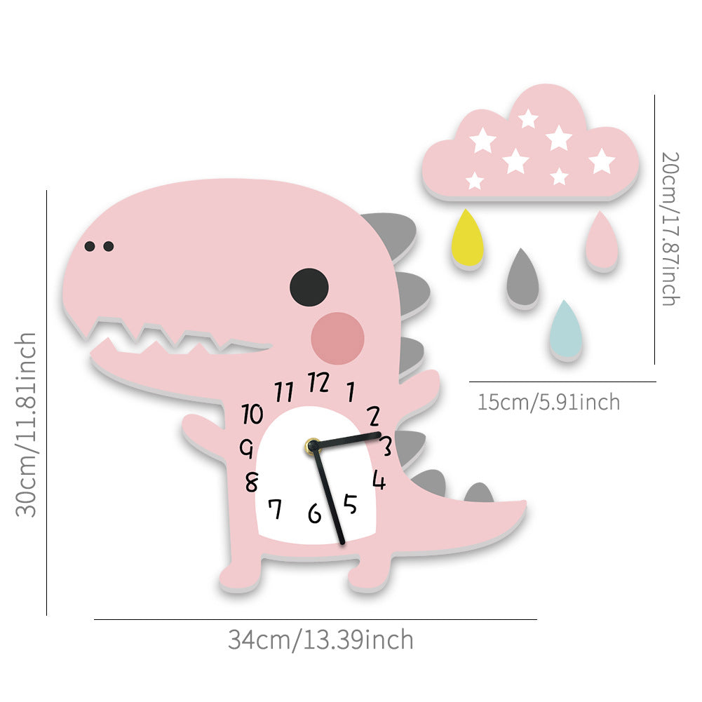 Orologio da parete Dinosauro cloud azzurro
