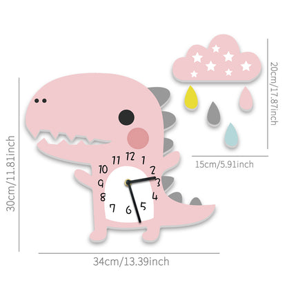 Orologio da parete Dinosauro cloud azzurro