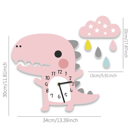 Orologio da parete Dinosauro cloud azzurro