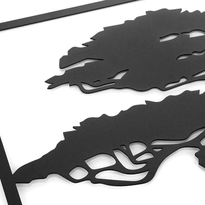Trittico metallo nero