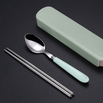Set stoviglie acciaio inox portatile