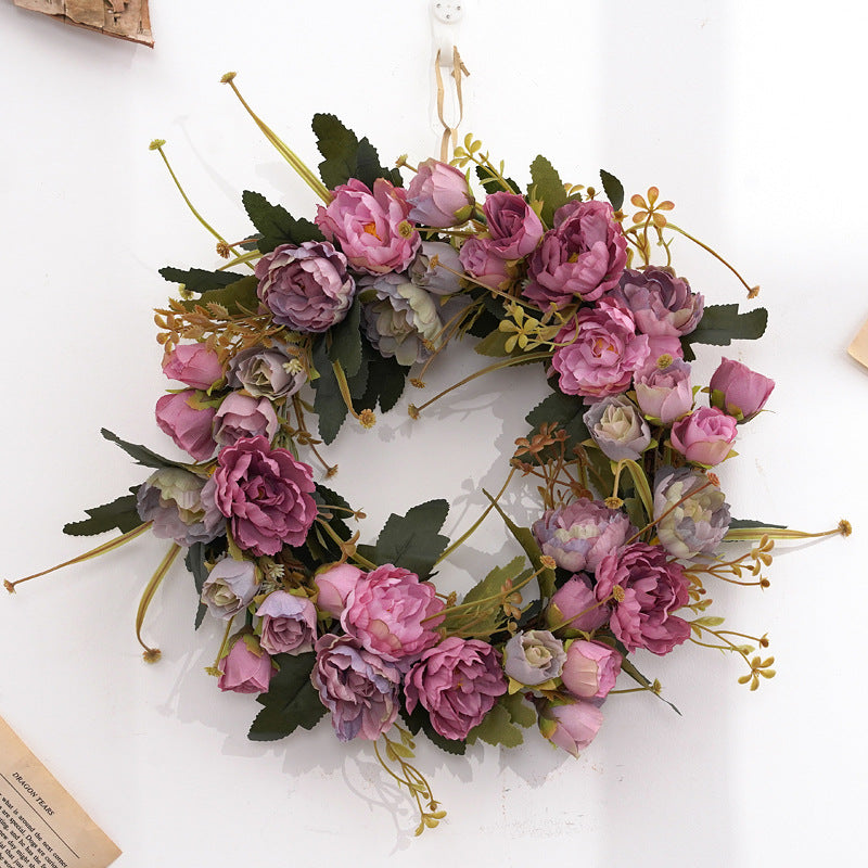 Ghirlanda peonie vintage