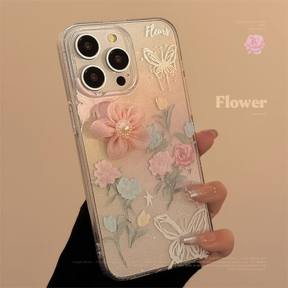 Custodia telefono rose 3D