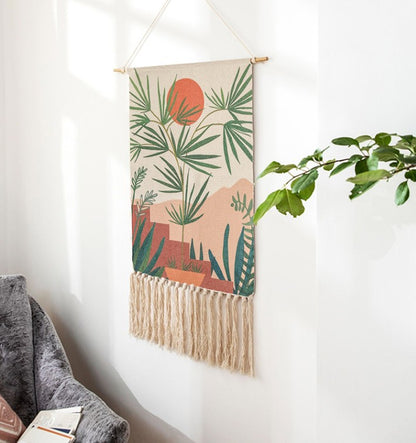 Tappezzeria cotone lino con nappine