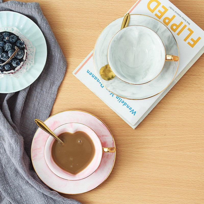 Tazza caffè ceramica marmorizzata