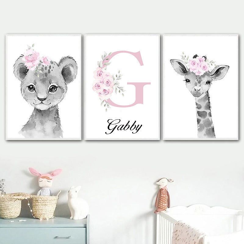 Quadro floreale rosa