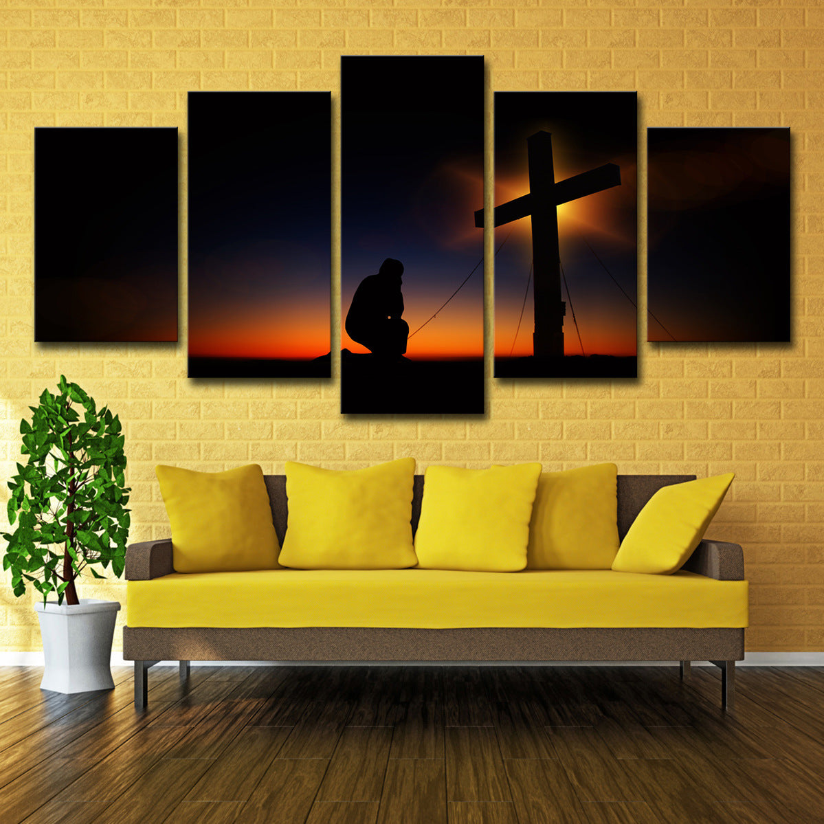 Tramonto dipinto ad olio