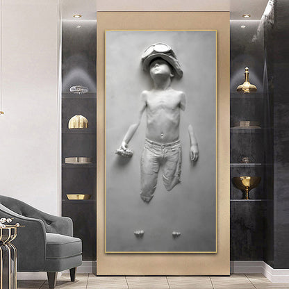 Quadro astratto ragazzo