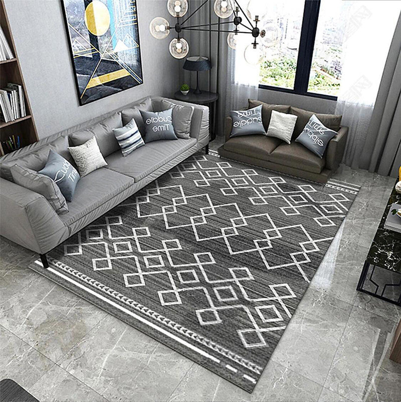 Tappeto triangoli nero bianco giallo