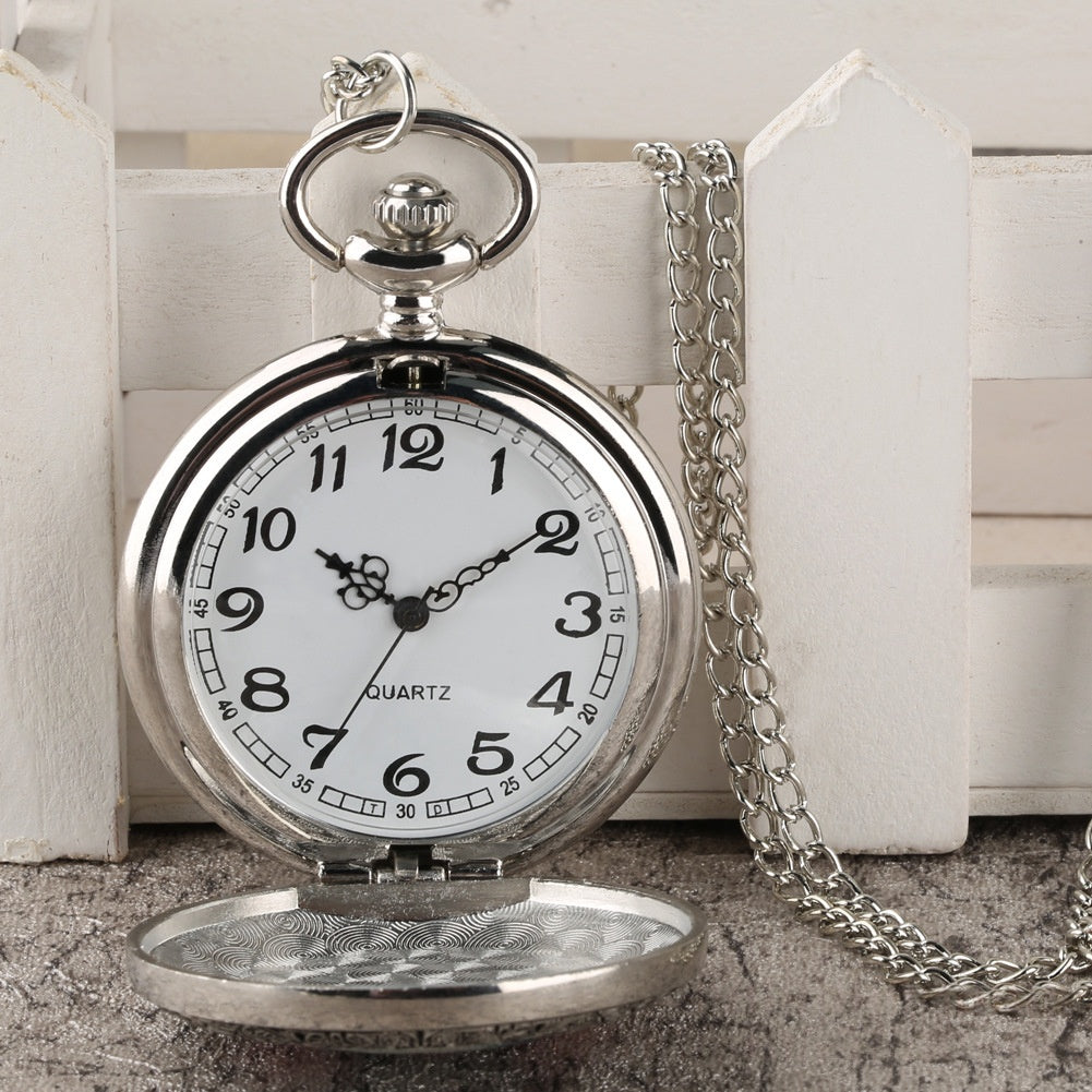 Orologio tasca fiori uccelli retrò