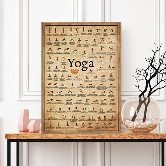 Quadro su tela Posizioni yoga