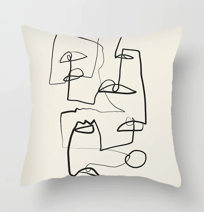 Cuscino marrone geometrico