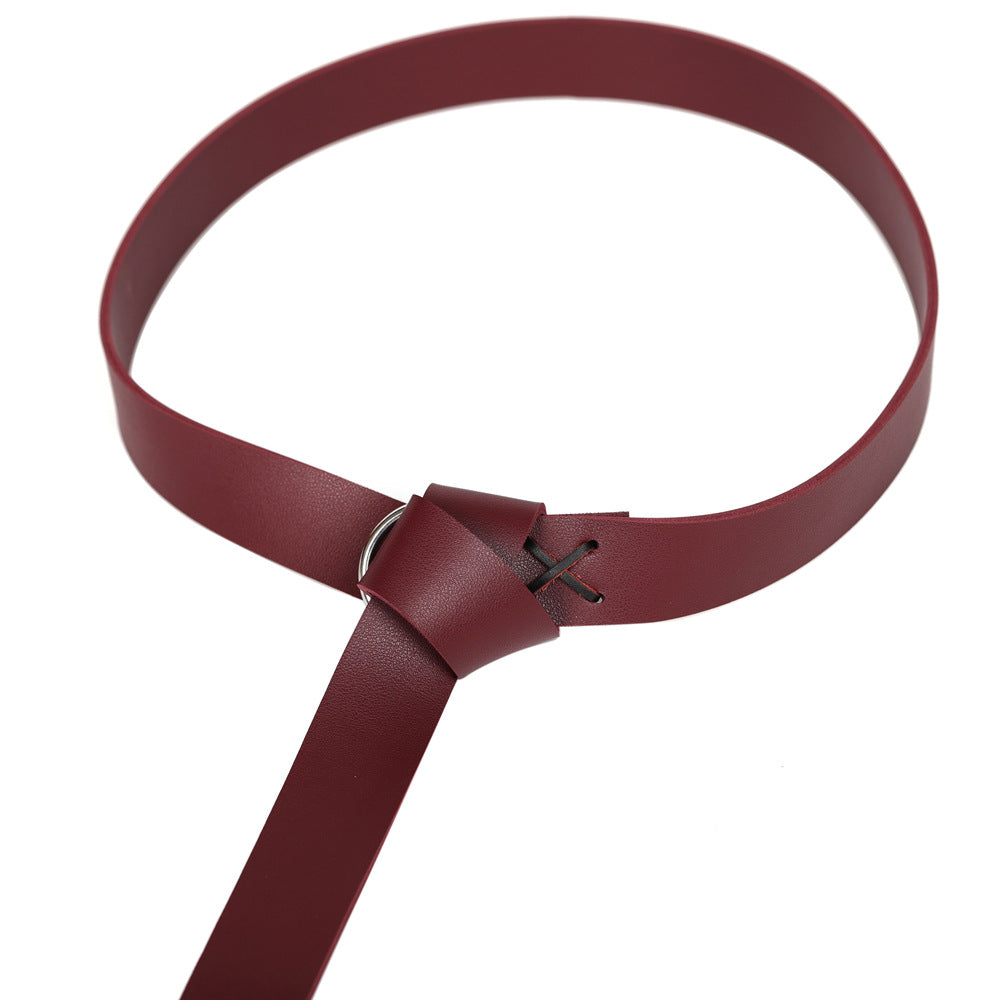Cintura pelle intrecciata vichinga