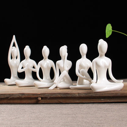 Statuetta yoga ceramica