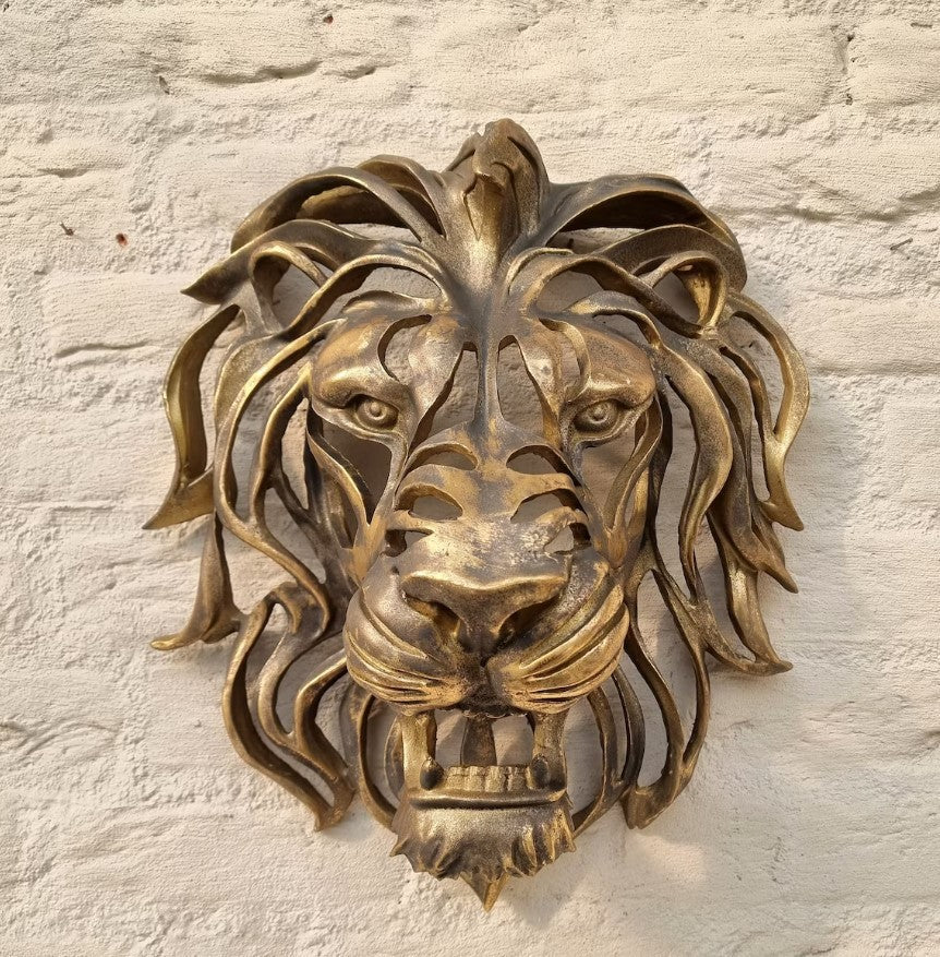 Scultura testa leone