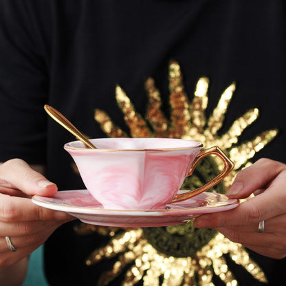 Tazza caffè ceramica marmorizzata