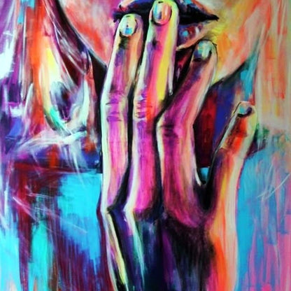 Quadro astratto figura femminile