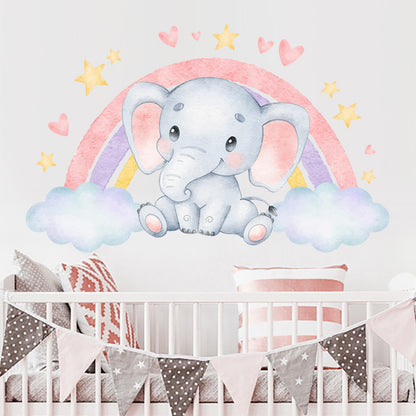 Adesivo elefante arcobaleno