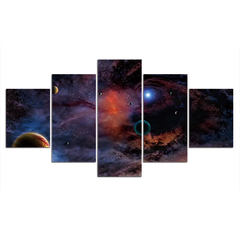 Adesivo murale Pianeti e nebulosa cosmica