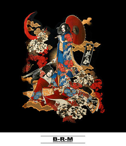 Cardigan stampa ukiyo-e