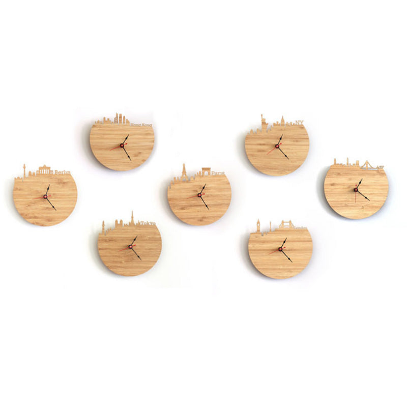 Orologio da parete Skyline edinburgh legno