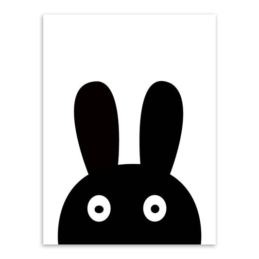 Quadro su tela Orso in bianco e nero