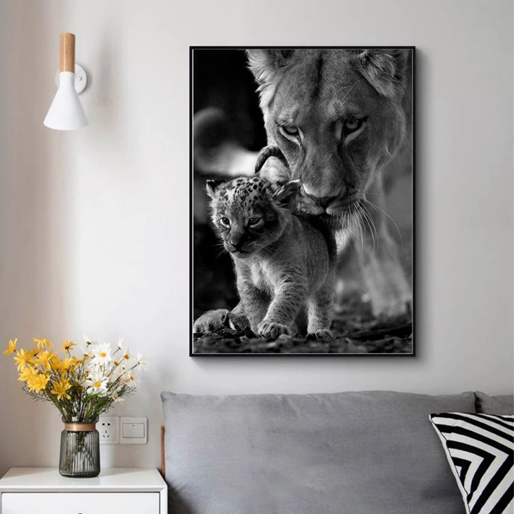 Quadro Leonessa Bianco e Nero