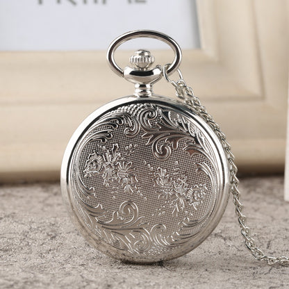 Orologio tasca fiori uccelli retrò