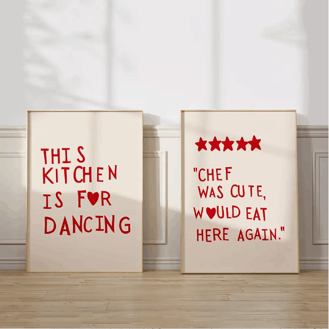 Poster minimalista cuore rosso