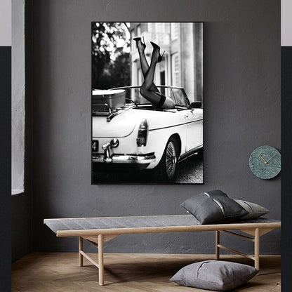 Quadro donna bianco e nero