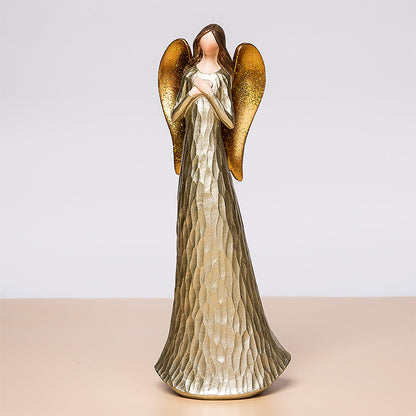Quattro angeli snelli decorati oro